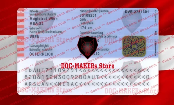 Austria ID Card – PSD Template
